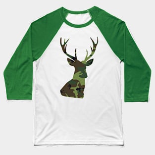 Camo Buck Baseball T-Shirt